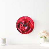 Rose Runde Wanduhr (Zuhause)