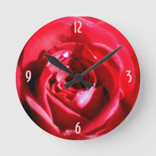 Rose Runde Wanduhr