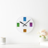 Rose Runde Wanduhr (Zuhause)