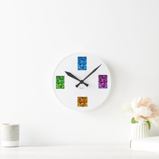 Rose Runde Wanduhr (Zuhause)