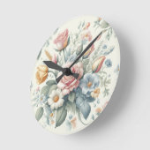 Rose Runde Wanduhr (Winkel)
