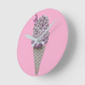 Rose Runde Wanduhr (Winkel)