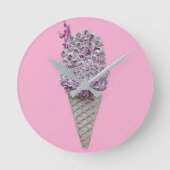 Rose Runde Wanduhr (Vorderseite)