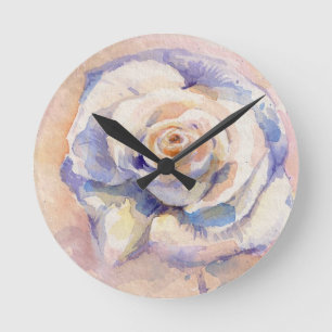 Rose Runde Wanduhr