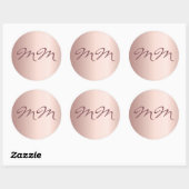 Rose Runder Aufkleber (Blatt)