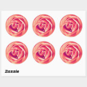 Rose Runder Aufkleber (Blatt)