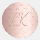 Rose Runder Aufkleber (Vorderseite)