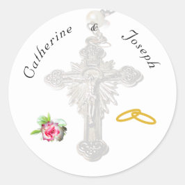 Rose Runder Aufkleber