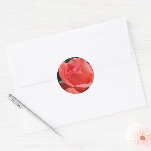 Rose Runder Aufkleber (Umschlag)