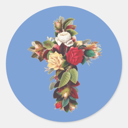 Rose Runder Aufkleber (Vorderseite)