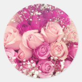Rose Runder Aufkleber (Vorderseite)