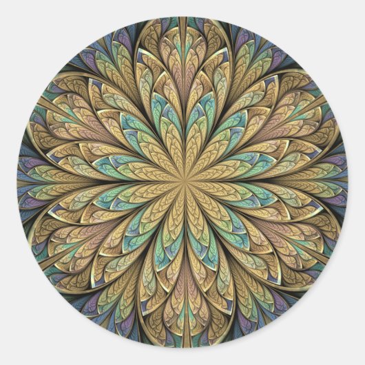 Rose Runder Aufkleber (Vorderseite)