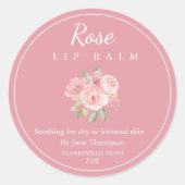 Rose Runder Aufkleber (Vorderseite)