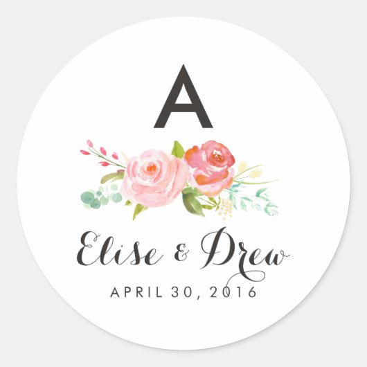 Rose Runder Aufkleber (Vorderseite)