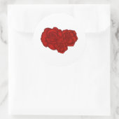 Rose Runder Aufkleber (Tasche)