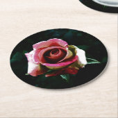 Rose Runder Pappuntersetzer (Angewinkelt)