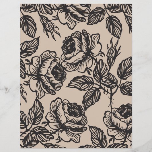 Rose | Rustikale DIY-Umschläge Liner Flyer (Vorne)