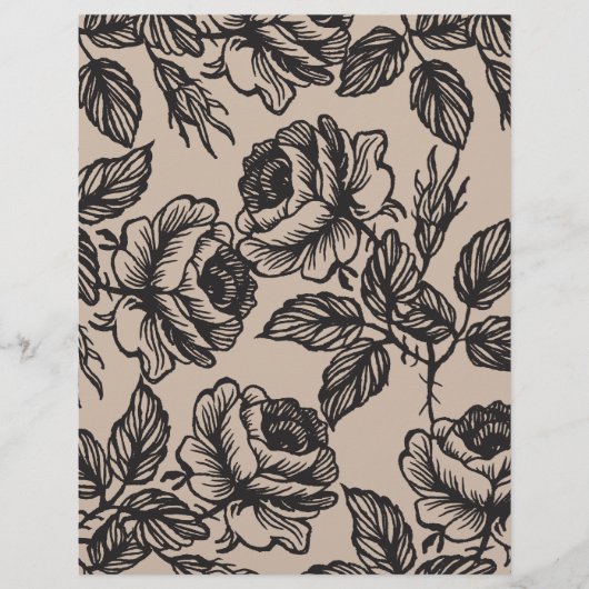 Rose | Rustikale DIY-Umschläge Liner Flyer (Vorne)