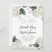 Rose Sage & Weiße Hochzeit Einladung (Vorderseite)