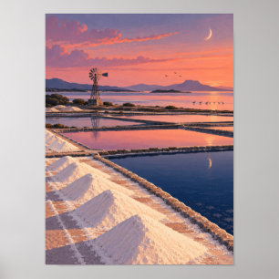 Rose Salzwerke Tidal Dusk 12x16 Poster