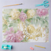 Rose Satin Ribbon Evergreen Mauve Creme Weihnachte Seidenpapier (Basteln)