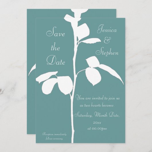 Rose Save The Date (Vorne/Hinten)