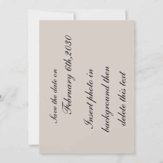 Rose Save the Date (Rückseite)