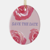 Rose Save the Date Keramik Ornament (Rechts)