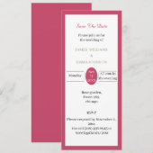 Rose Save the Date Personalisiert Einladung (Vorne/Hinten)