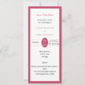 Rose Save the Date Personalisiert Einladung (Vorderseite)