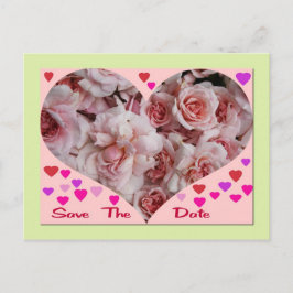 Rose Save the Date Postkarte