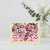Rose Save the Date Postkarte (Stehend Vorderseite)