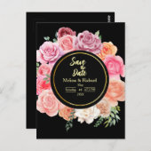 Rose Save the Date Postkarte Einladung (Vorne/Hinten)