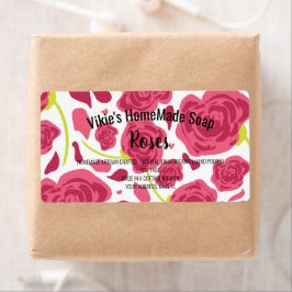 Rose Scent Soap Business Art Label