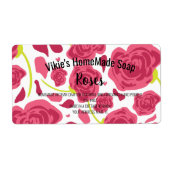 Rose Scent Soap Business Art Label (Vorne)