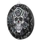 Rose-Schädel-Dartboard Dartscheibe (Vorderseite rechts)