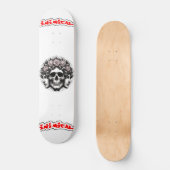 Rose-Schädel Skateboard (Vorderseite)