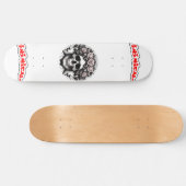 Rose-Schädel Skateboard (Horizontal)