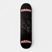 Rose-Schädel Skateboard (Vorne)