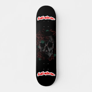 Rose-Schädel Skateboard