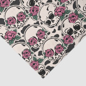 Rose Schädelmuster Seidenpapier (Ausschnitt)