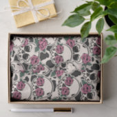Rose Schädelmuster Seidenpapier (Geschenk)