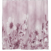 Rose Schattierte wilde Blume Duschvorhang (Vorderseite)