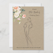 Rose schätzen Brautparty Game Dress Einladung (Vorderseite)