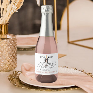 Rosé Schaumwein Brautparty Mini-Schaumwein Schaumweinetikett