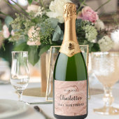 Rose Schaumweinetikett