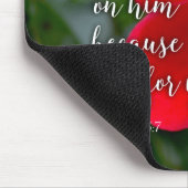 Rose Schlagen Sie all Ihre Angst Christliche Bibel Mousepad (Ecke)
