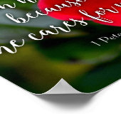 Rose Schlagen Sie all Ihre Angst Christliche Bibel Poster (Ecke)