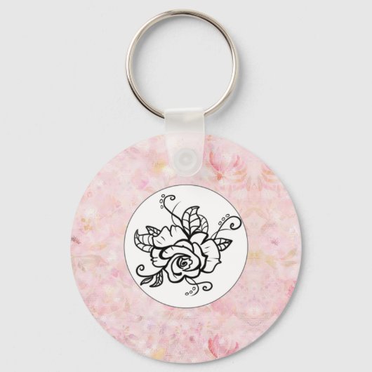 Rose Schlüsselanhänger (Vorderseite)