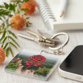 Rose schlüsselanhänger (Vorderseite rechts)